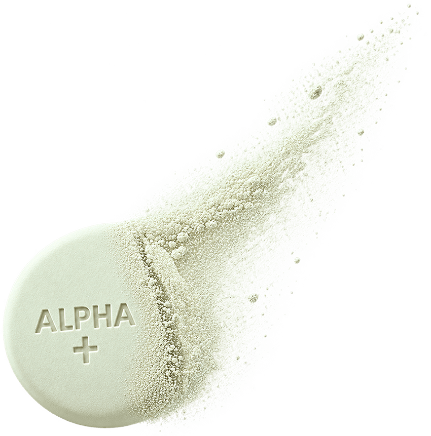 Alpha+ mint tablet dissolving